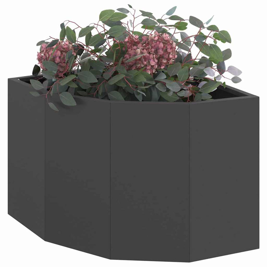 Hoek Plantbak Zwart 45 x 45 x 35 cm Staal