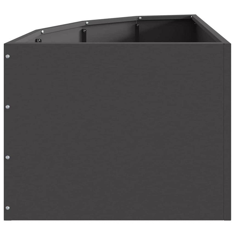 Hoek Plantbak Zwart 45 x 45 x 35 cm Staal