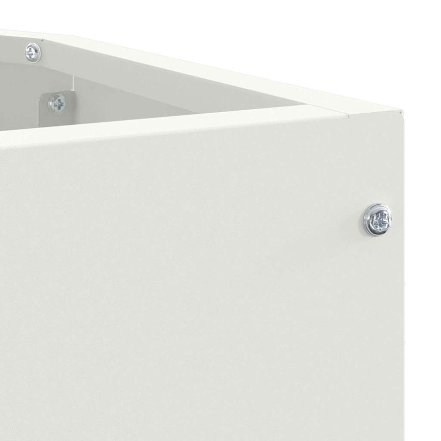 Hoek Plantbak Wit 45 x 45 x 35 cm Staal