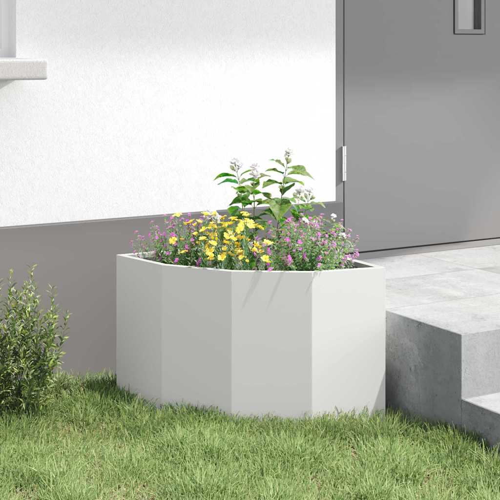 Hoek Plantbak Wit 45 x 45 x 35 cm Staal