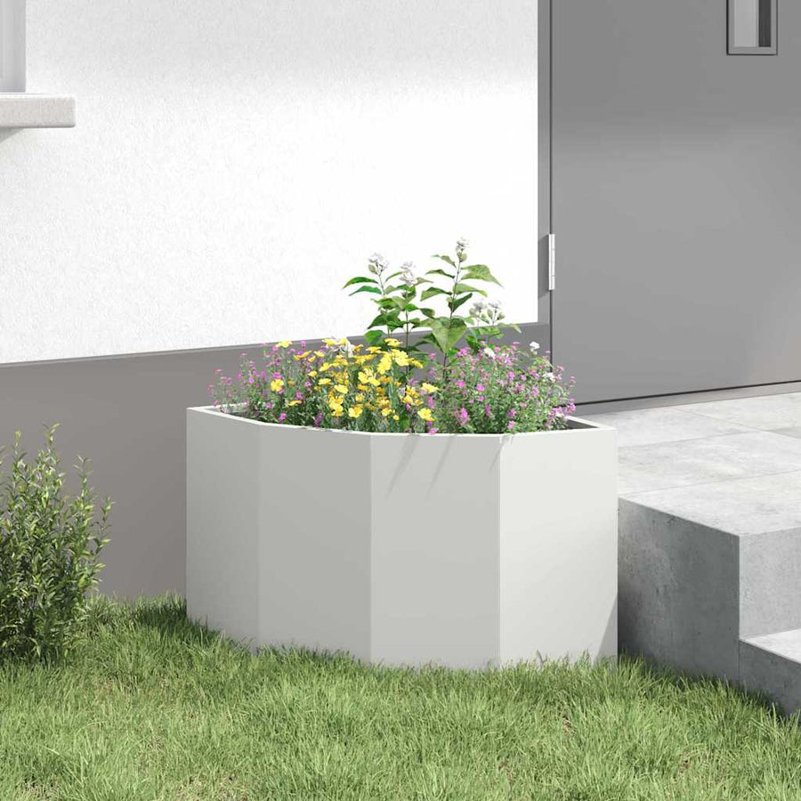 Hoek Plantbak Wit 45 x 45 x 35 cm Staal