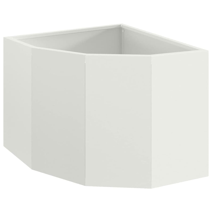 Hoek Plantbak Wit 45 x 45 x 35 cm Staal