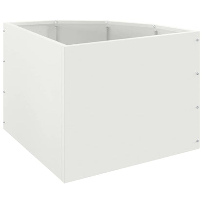 Hoek Plantbak Wit 45 x 45 x 35 cm Staal