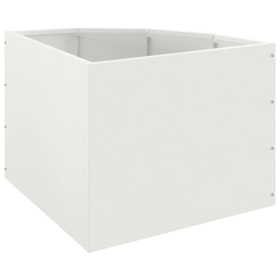 Hoek Plantbak Wit 45 x 45 x 35 cm Staal