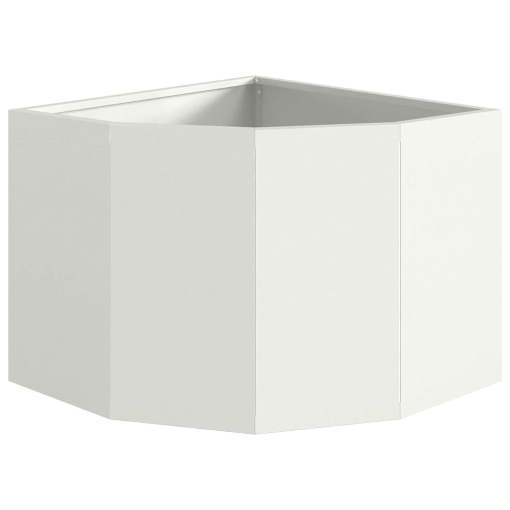 Hoek Plantbak Wit 45 x 45 x 35 cm Staal