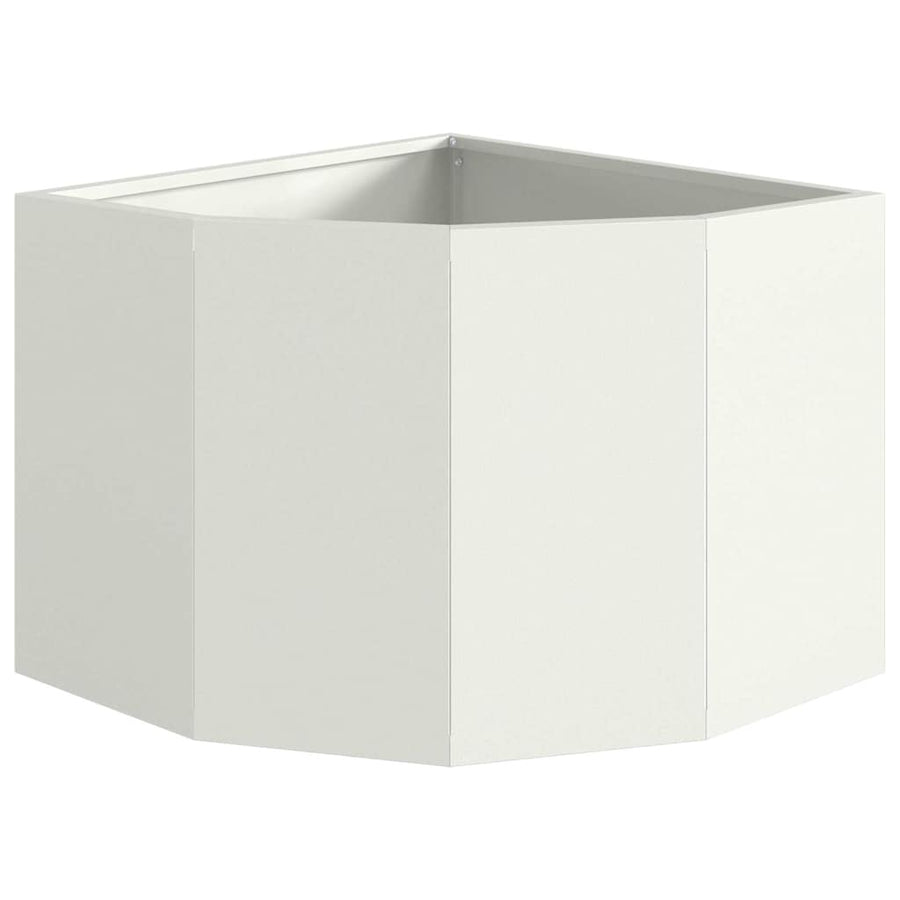 Hoek Plantbak Wit 45 x 45 x 35 cm Staal