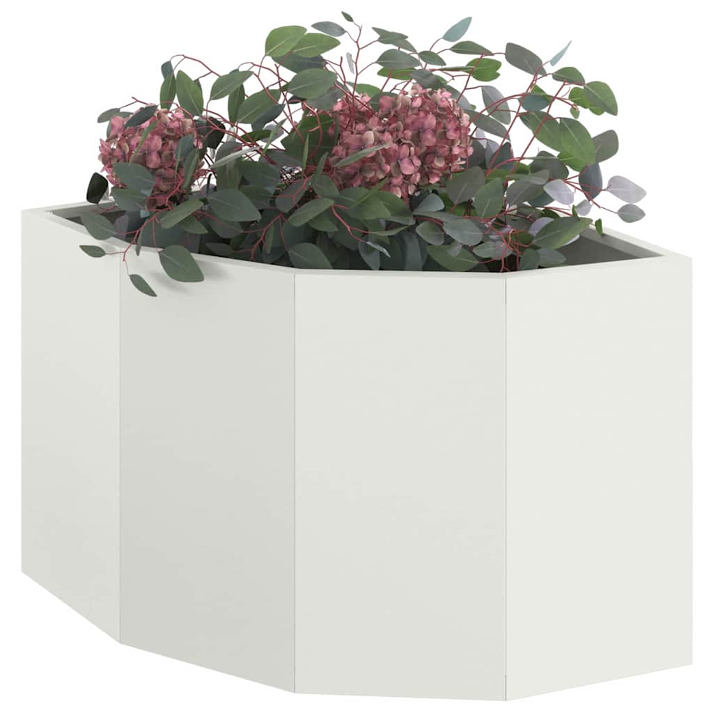 Hoek Plantbak Wit 45 x 45 x 35 cm Staal