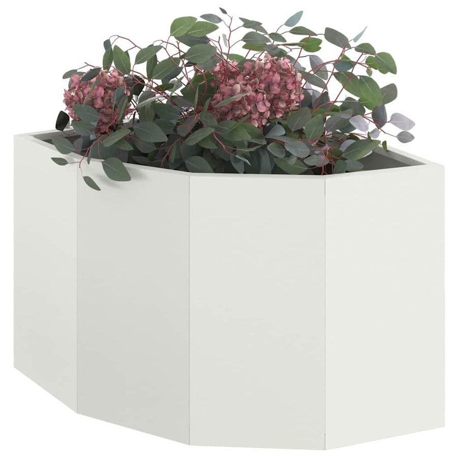 Hoek Plantbak Wit 45 x 45 x 35 cm Staal