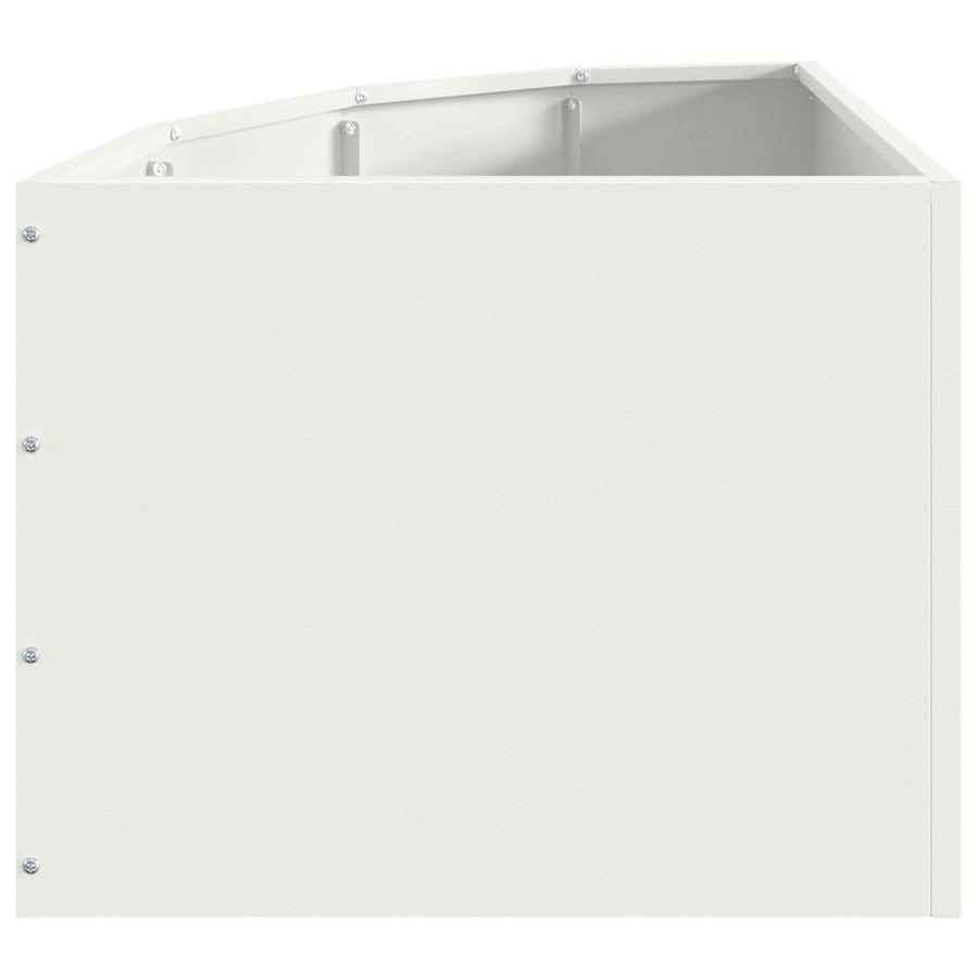 Hoek Plantbak Wit 45 x 45 x 35 cm Staal