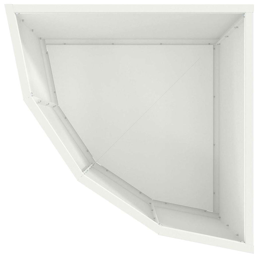 Hoek Plantbak Wit 45 x 45 x 35 cm Staal