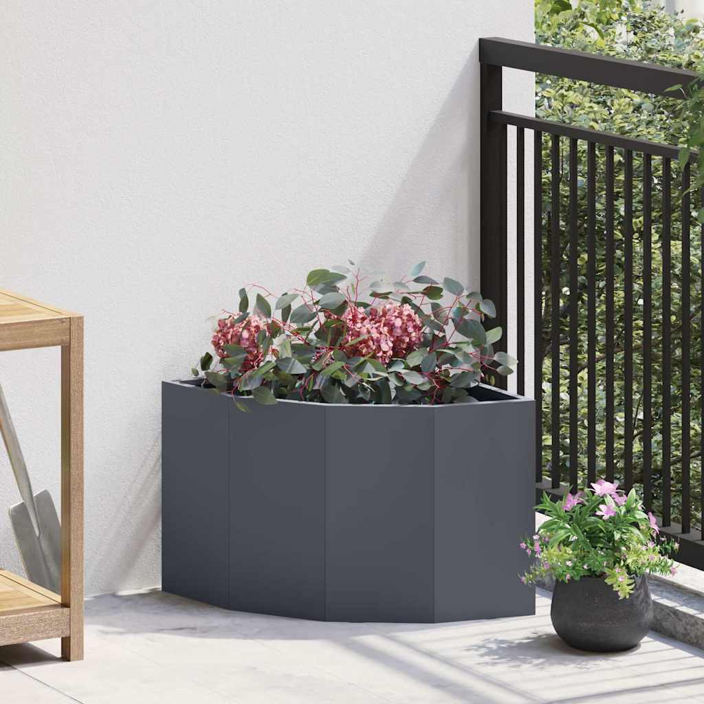 Hoek Plantbak Antraciet 45 x 45 x 35 cm Staal