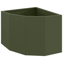 Hoek Plantbak Olijfgroen 45 x 45 x 35 cm Staal