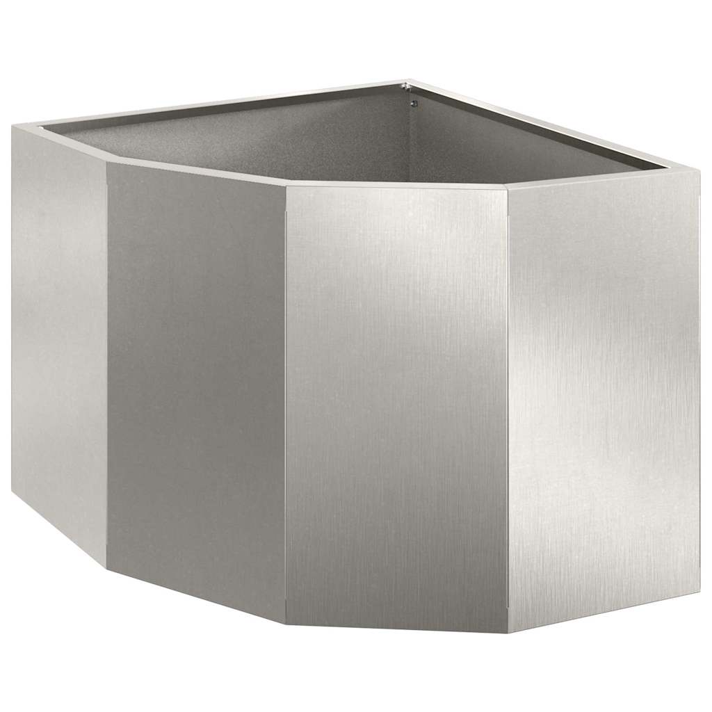 Hoek Plantbak Zilver 45 x 45 x 35 cm Roestvrij staal
