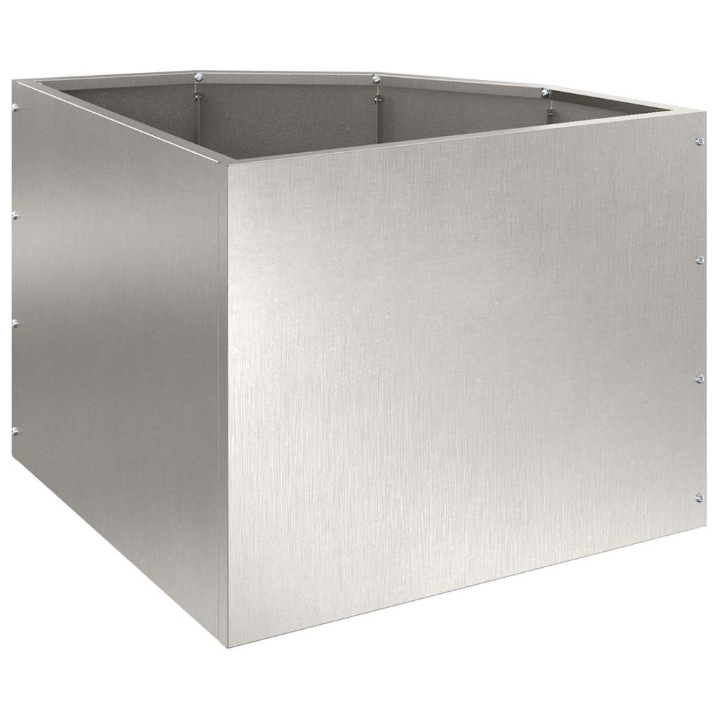 Hoek Plantbak Zilver 45 x 45 x 35 cm Roestvrij staal