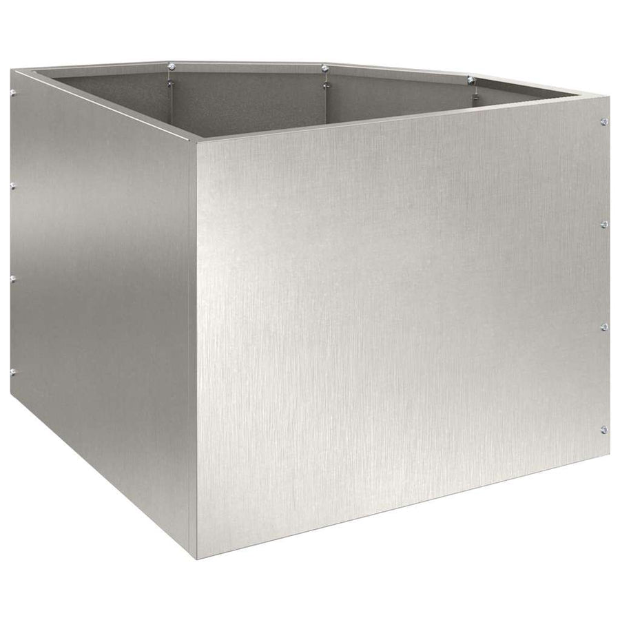 Hoek Plantbak Zilver 45 x 45 x 35 cm Roestvrij staal