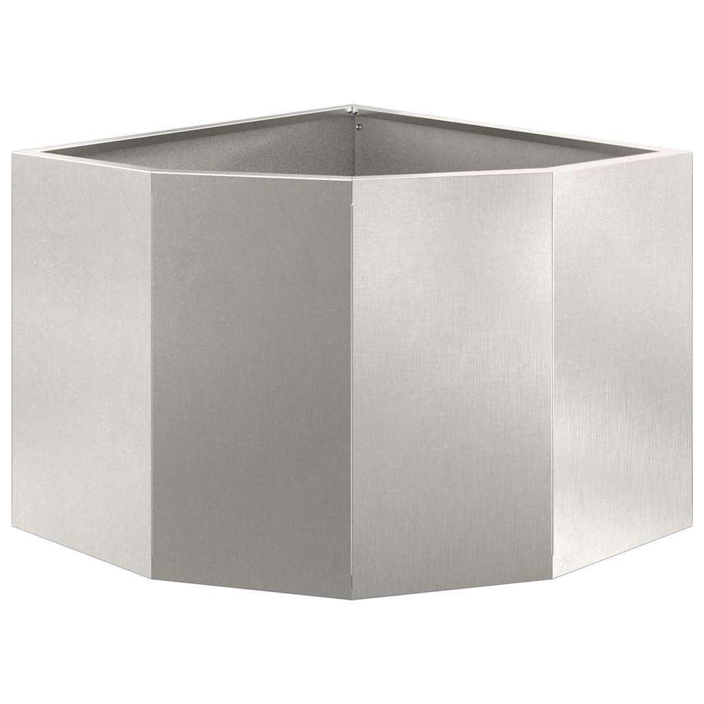 Hoek Plantbak Zilver 45 x 45 x 35 cm Roestvrij staal