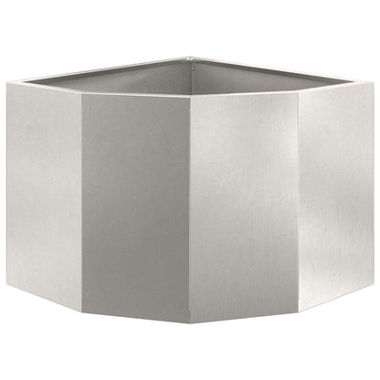 Hoek Plantbak Zilver 45 x 45 x 35 cm Roestvrij staal