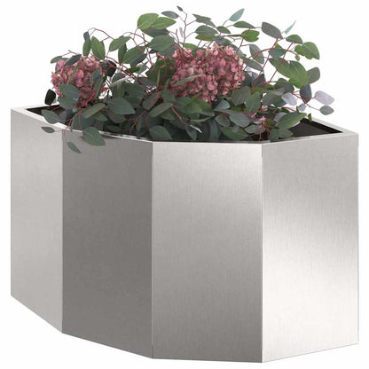 Hoek Plantbak Zilver 45 x 45 x 35 cm Roestvrij staal