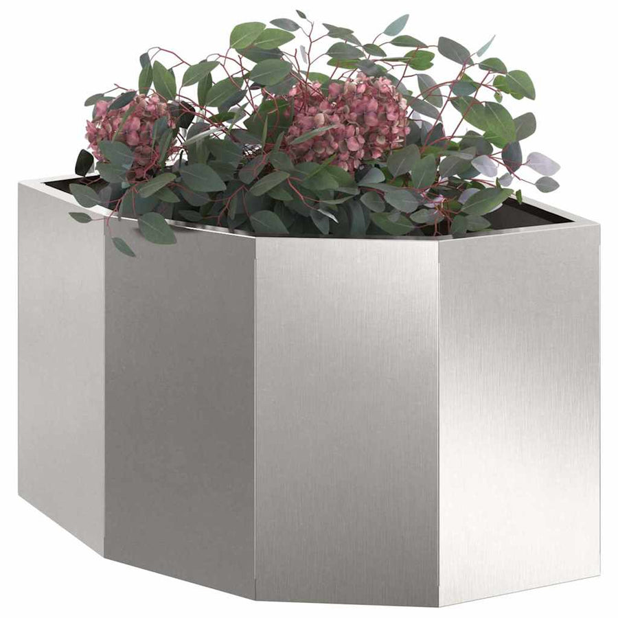 Hoek Plantbak Zilver 45 x 45 x 35 cm Roestvrij staal