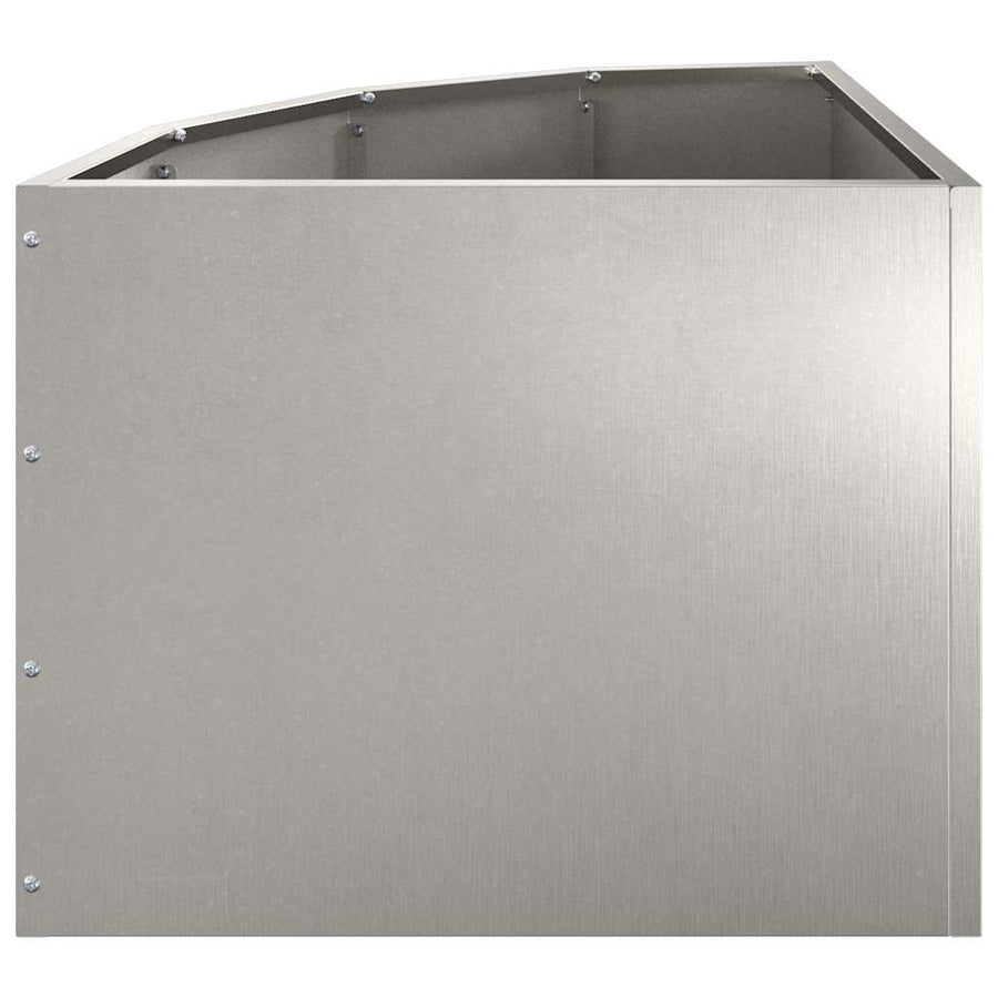 Hoek Plantbak Zilver 45 x 45 x 35 cm Roestvrij staal