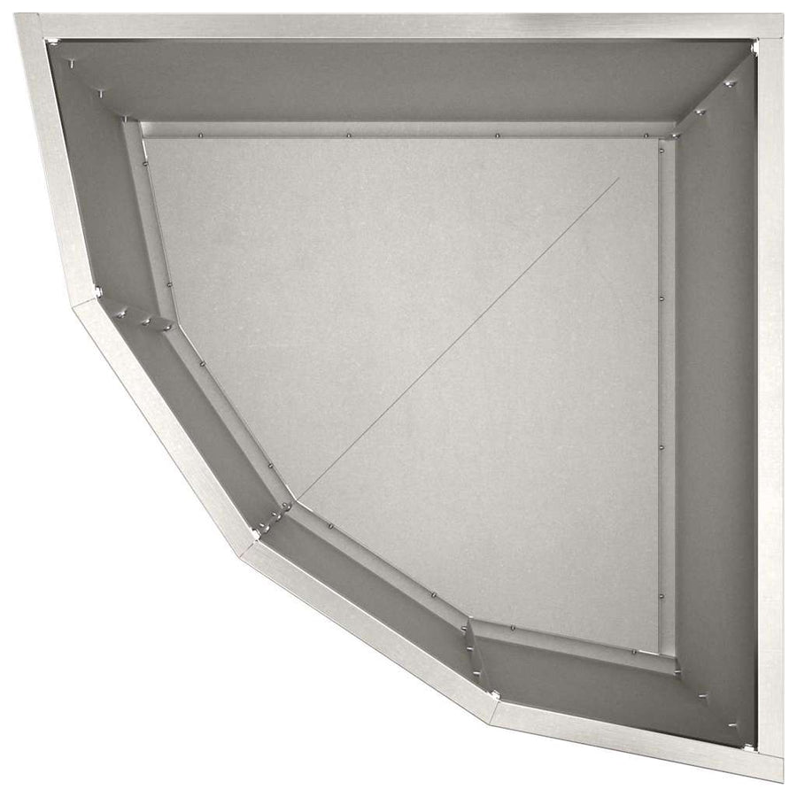 Hoek Plantbak Zilver 45 x 45 x 35 cm Roestvrij staal