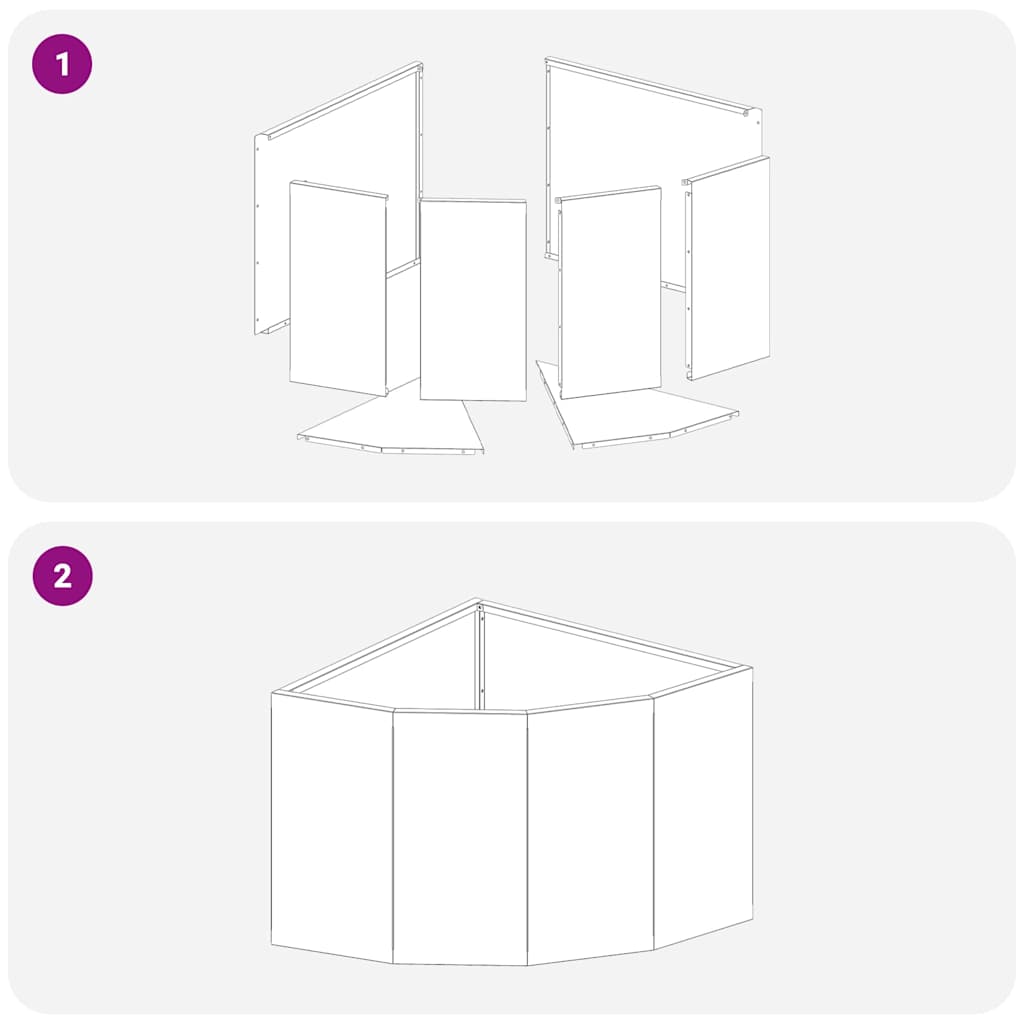 Hoek Plantbak Zilver 45 x 45 x 35 cm Gegalvaniseerd staal