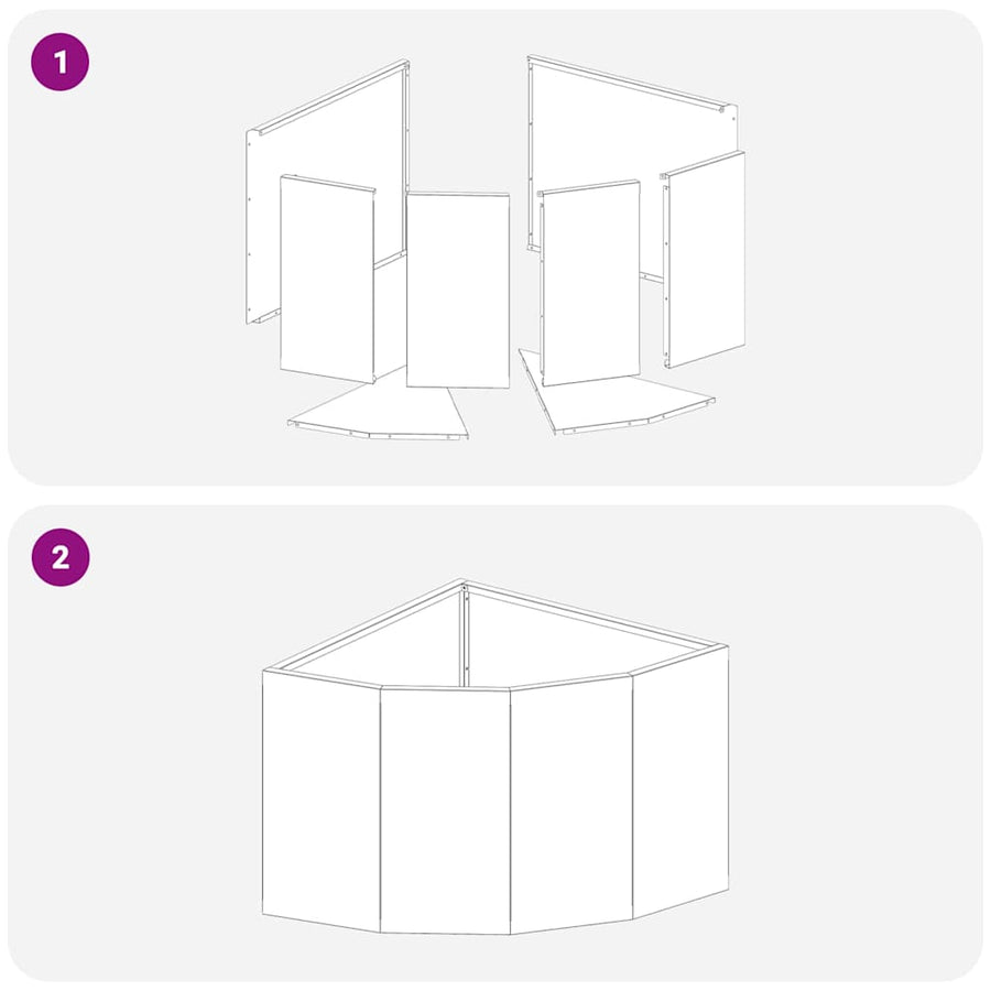 Hoek Plantbak Zilver 45 x 45 x 35 cm Gegalvaniseerd staal