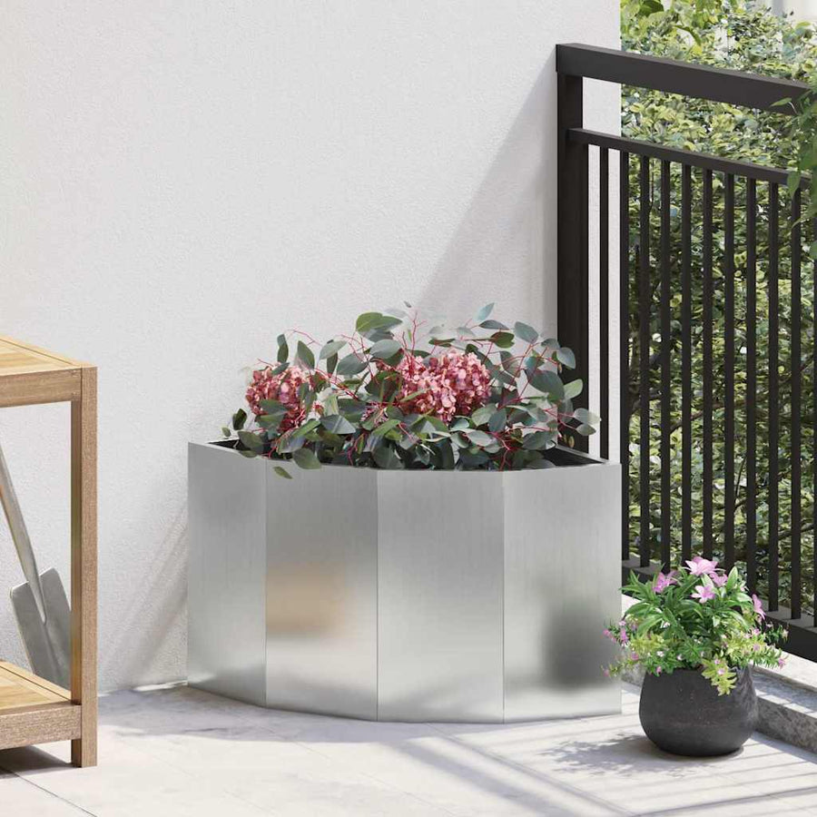 Hoek Plantbak Zilver 45 x 45 x 35 cm Gegalvaniseerd staal