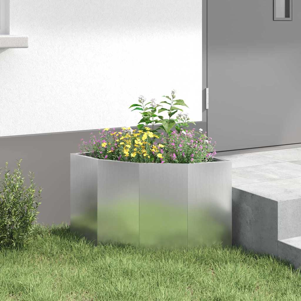 Hoek Plantbak Zilver 45 x 45 x 35 cm Gegalvaniseerd staal