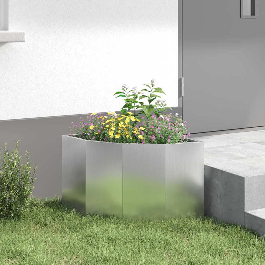 Hoek Plantbak Zilver 45 x 45 x 35 cm Gegalvaniseerd staal