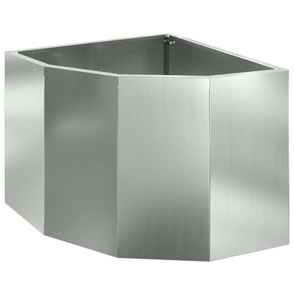 Hoek Plantbak Zilver 45 x 45 x 35 cm Gegalvaniseerd staal
