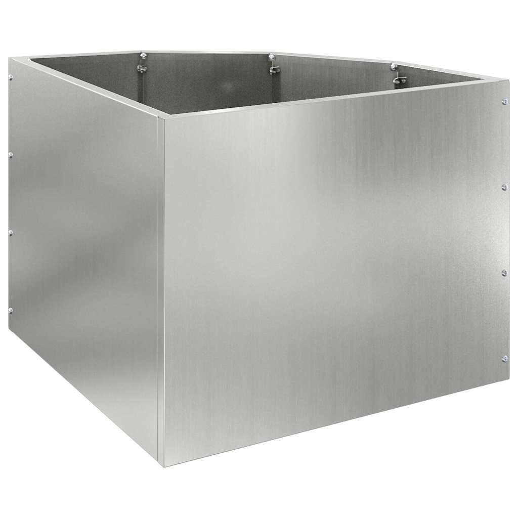Hoek Plantbak Zilver 45 x 45 x 35 cm Gegalvaniseerd staal