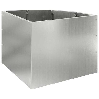 Hoek Plantbak Zilver 45 x 45 x 35 cm Gegalvaniseerd staal