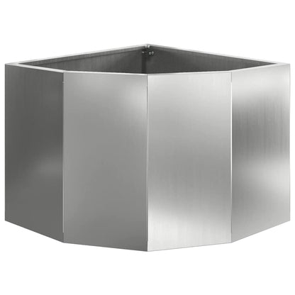 Hoek Plantbak Zilver 45 x 45 x 35 cm Gegalvaniseerd staal