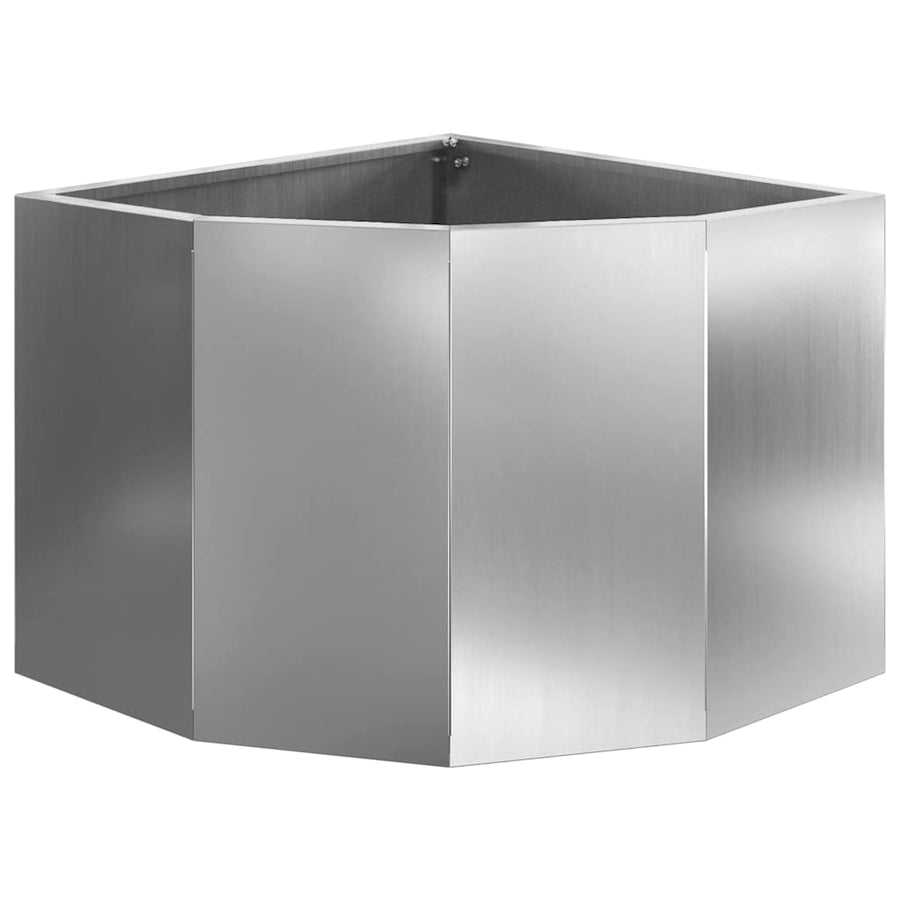 Hoek Plantbak Zilver 45 x 45 x 35 cm Gegalvaniseerd staal