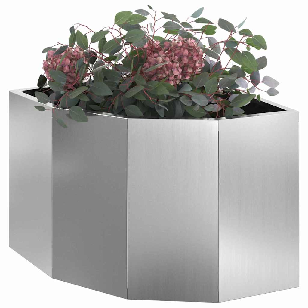 Hoek Plantbak Zilver 45 x 45 x 35 cm Gegalvaniseerd staal