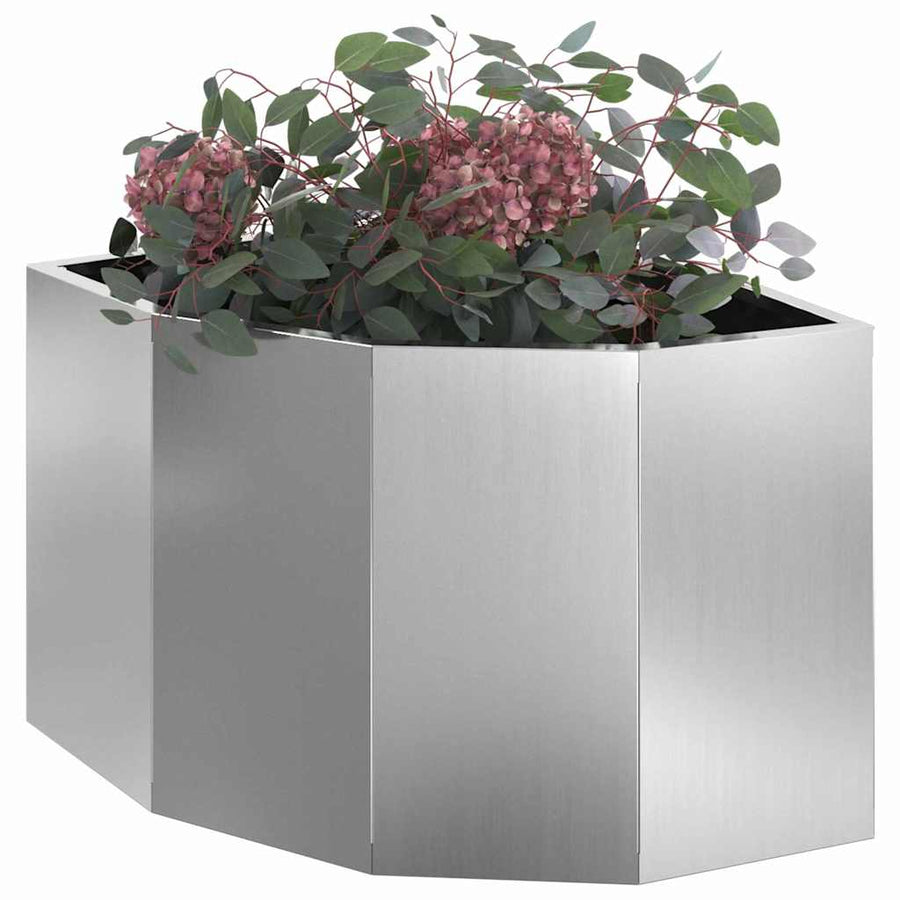 Hoek Plantbak Zilver 45 x 45 x 35 cm Gegalvaniseerd staal