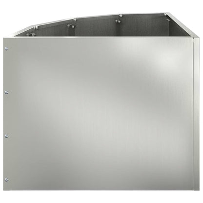 Hoek Plantbak Zilver 45 x 45 x 35 cm Gegalvaniseerd staal