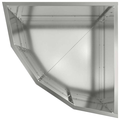 Hoek Plantbak Zilver 45 x 45 x 35 cm Gegalvaniseerd staal
