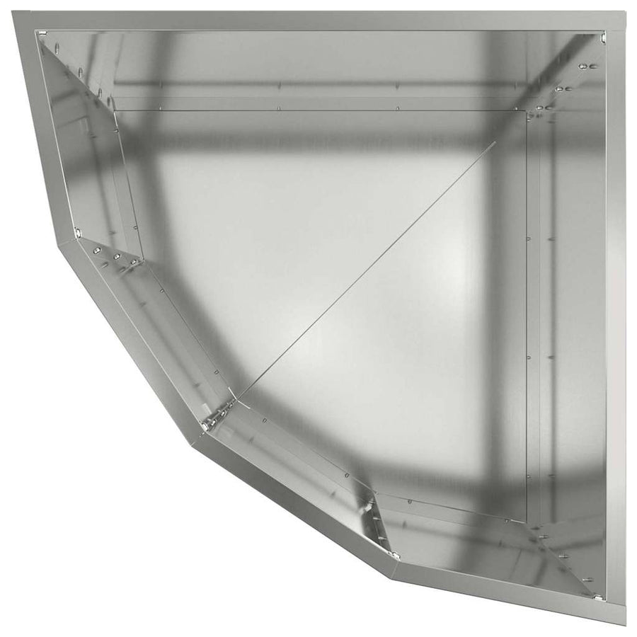 Hoek Plantbak Zilver 45 x 45 x 35 cm Gegalvaniseerd staal