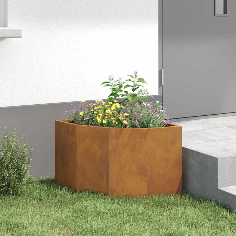 Hoek Plantbak Roestig 45 x 45 x 35 cm Cortenstaal
