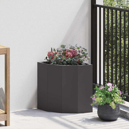 Hoek Plantbak Zwart 30 x 30 x 35 cm Staal