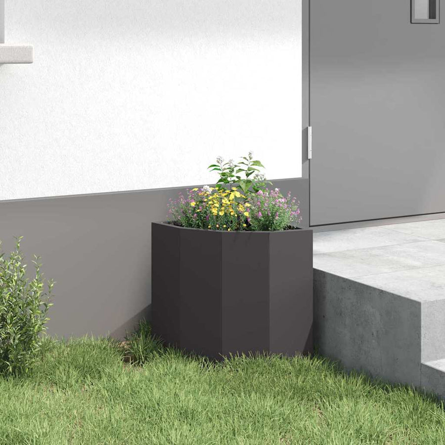 Hoek Plantbak Zwart 30 x 30 x 35 cm Staal