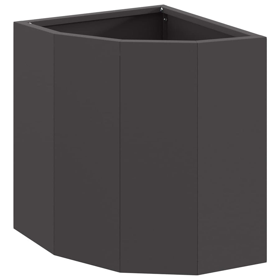 Hoek Plantbak Zwart 30 x 30 x 35 cm Staal