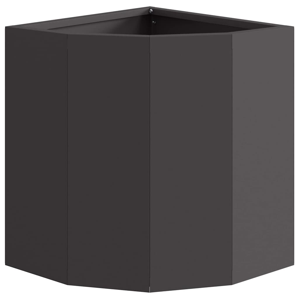Hoek Plantbak Zwart 30 x 30 x 35 cm Staal