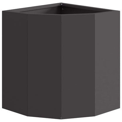 Hoek Plantbak Zwart 30 x 30 x 35 cm Staal