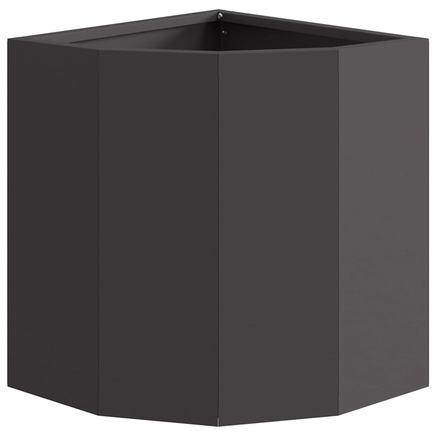 Hoek Plantbak Zwart 30 x 30 x 35 cm Staal