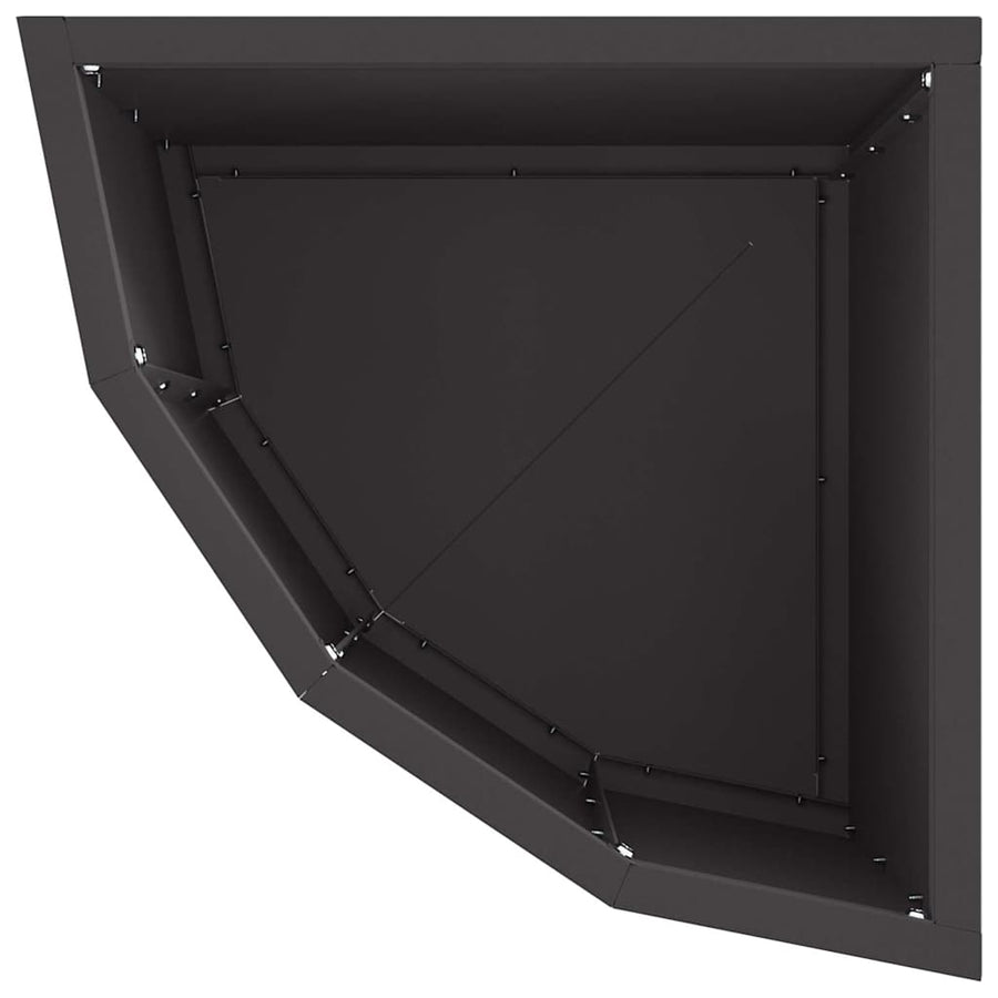 Hoek Plantbak Zwart 30 x 30 x 35 cm Staal
