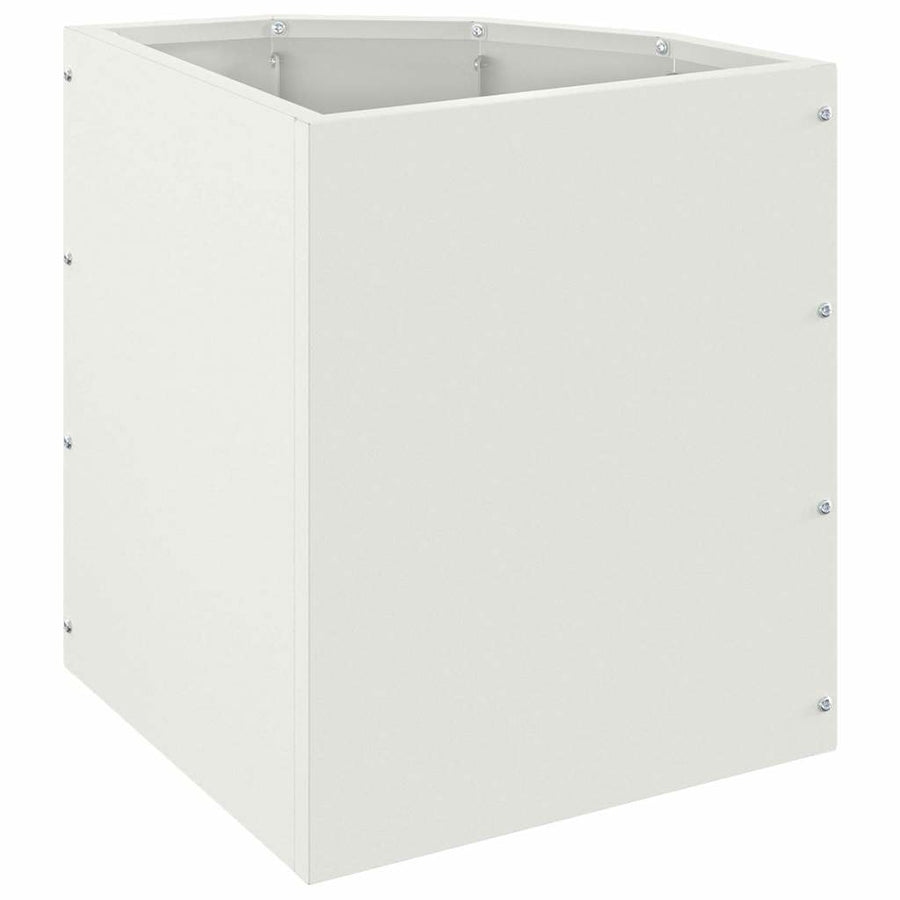 Hoek Plantbak Wit 30 x 30 x 35 cm Staal