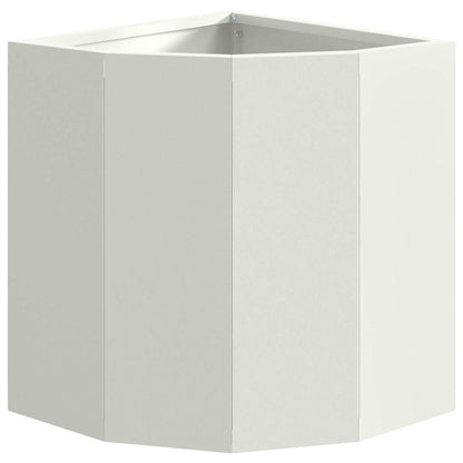 Hoek Plantbak Wit 30 x 30 x 35 cm Staal